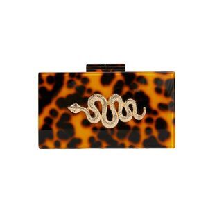 3730 Acrylic Evening Clutch Purse Unique Snake Pattern Marble Handbag Party